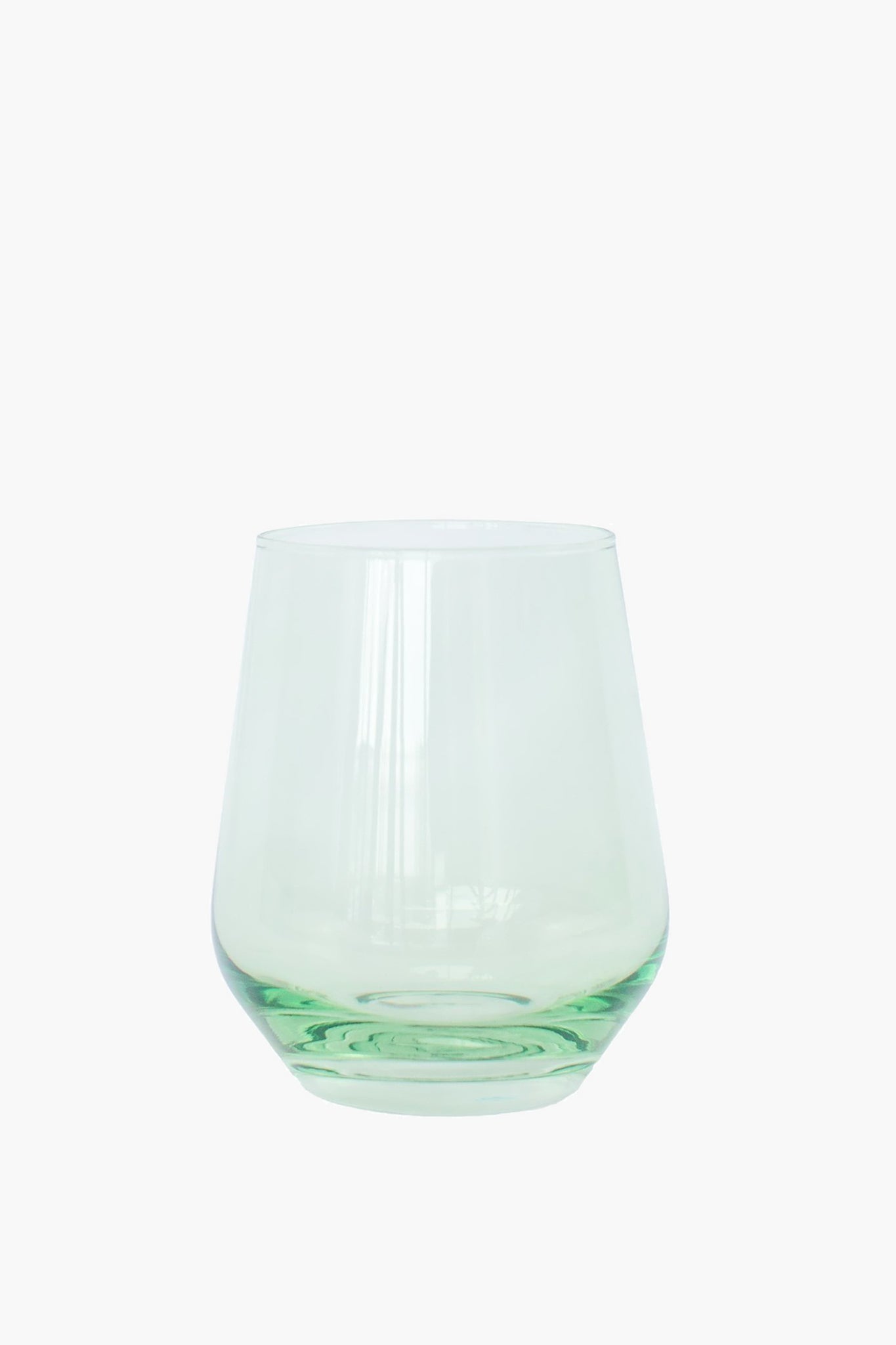 Estelle Colored Glass Estelle Stemless Wine Glass, Set of 6 - Mint Green
