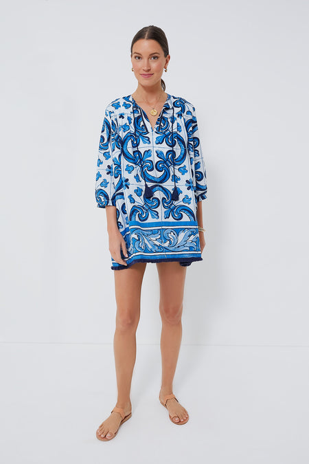 Capri Blue Majolica Tile Bondi Coverup