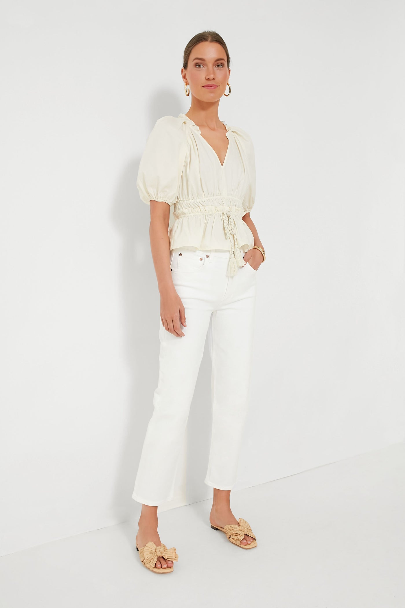 Cream Puff Sleeve Top