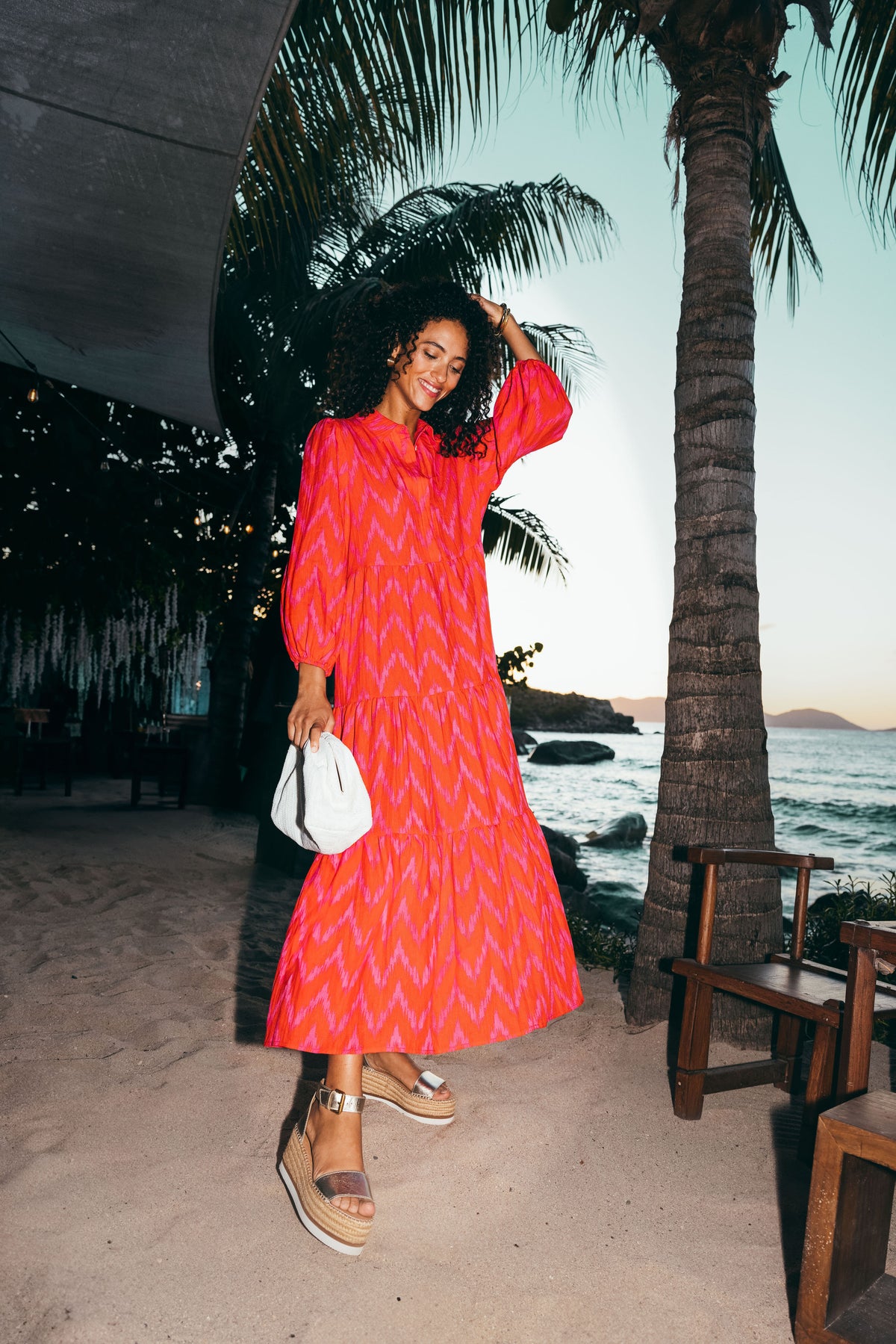 Hot Pink Ikat Mabel Maxi Dress | Pomander Place Hot Pink Ikat Mabel Maxi Dress | Pomander Place