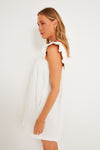 White Hazel Flutter Sleeve Dress