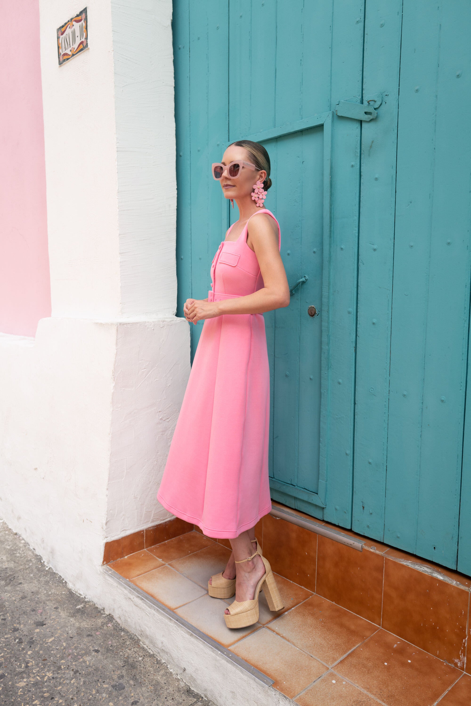 Peony Pink Neoprene Elle Dress | Tuckernuck x Atlantic-Pacific Peony Pink / L