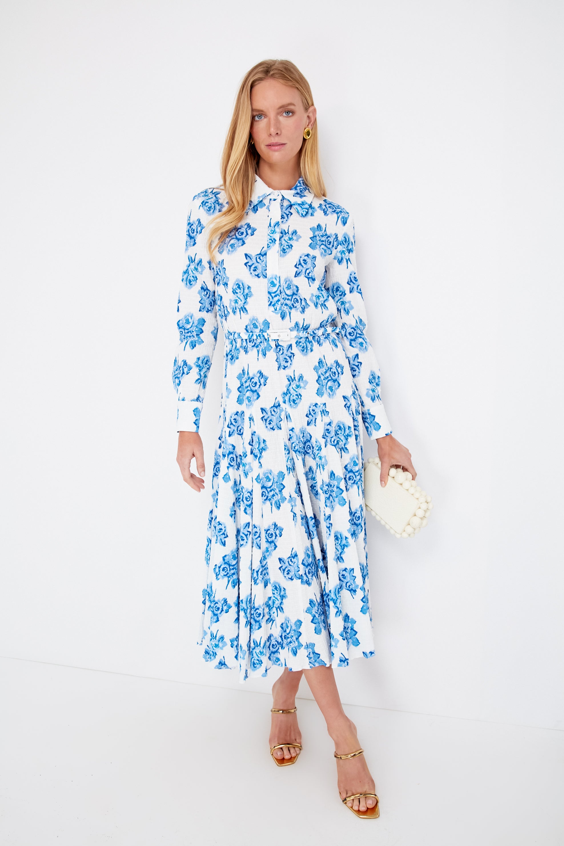 Little Moire Roses Blue Marion Dress | Emilia Wickstead | Tuckernuck