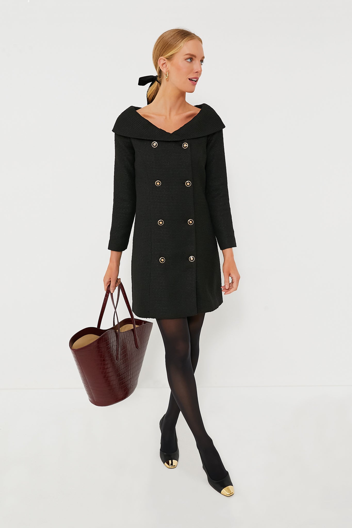 Black Tweed Blanche Dress | Tuckernuck