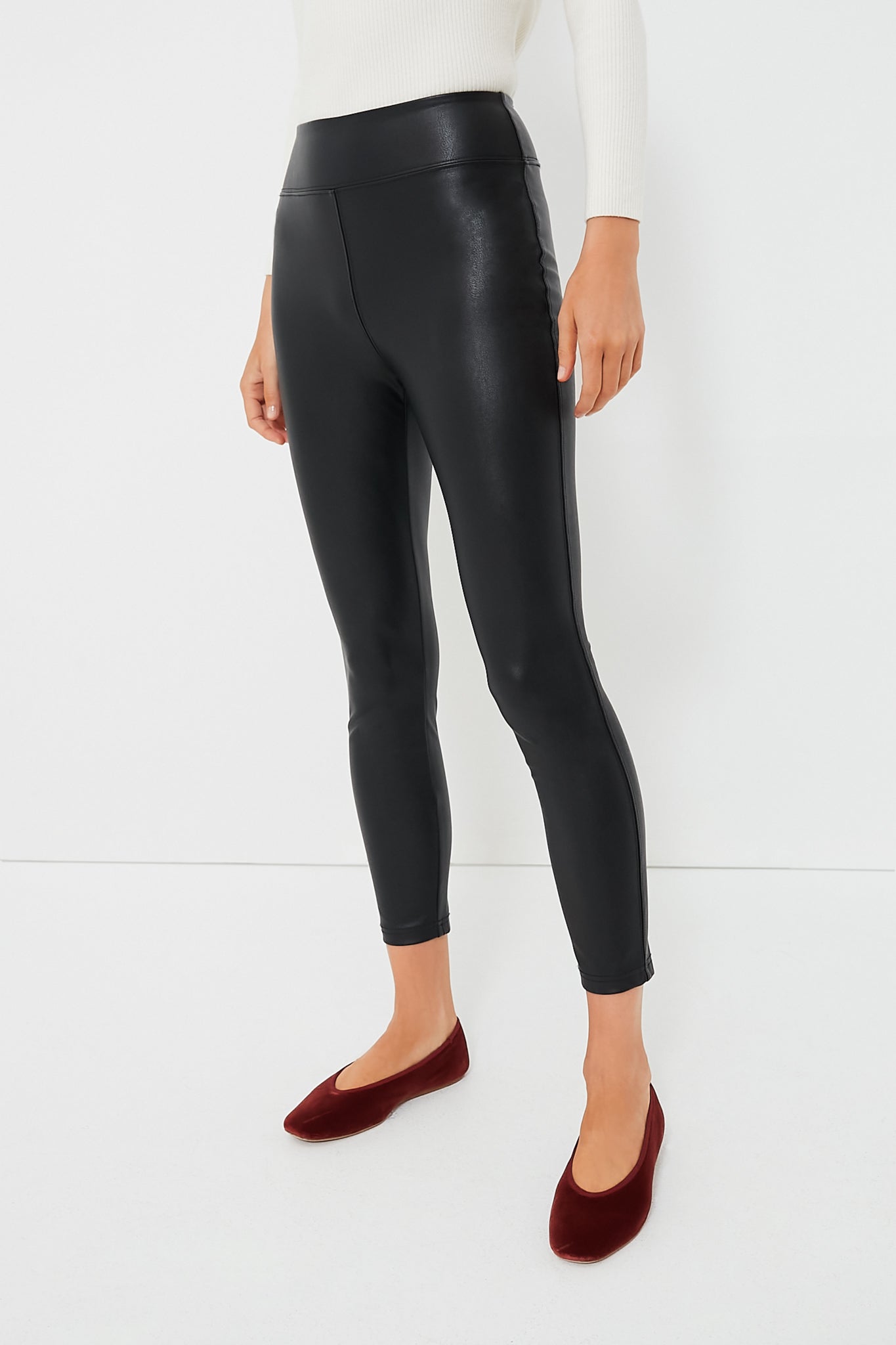 Spanx Faux Patent Leather Leggings - Ruby | BluePeppermint Boutique
